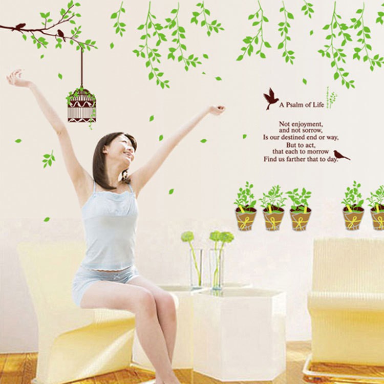 Reliza Wall Sticker Promo Paket Ramadhan Rumbai Renda Pot Gantung Garden Stiker Dinding PR6