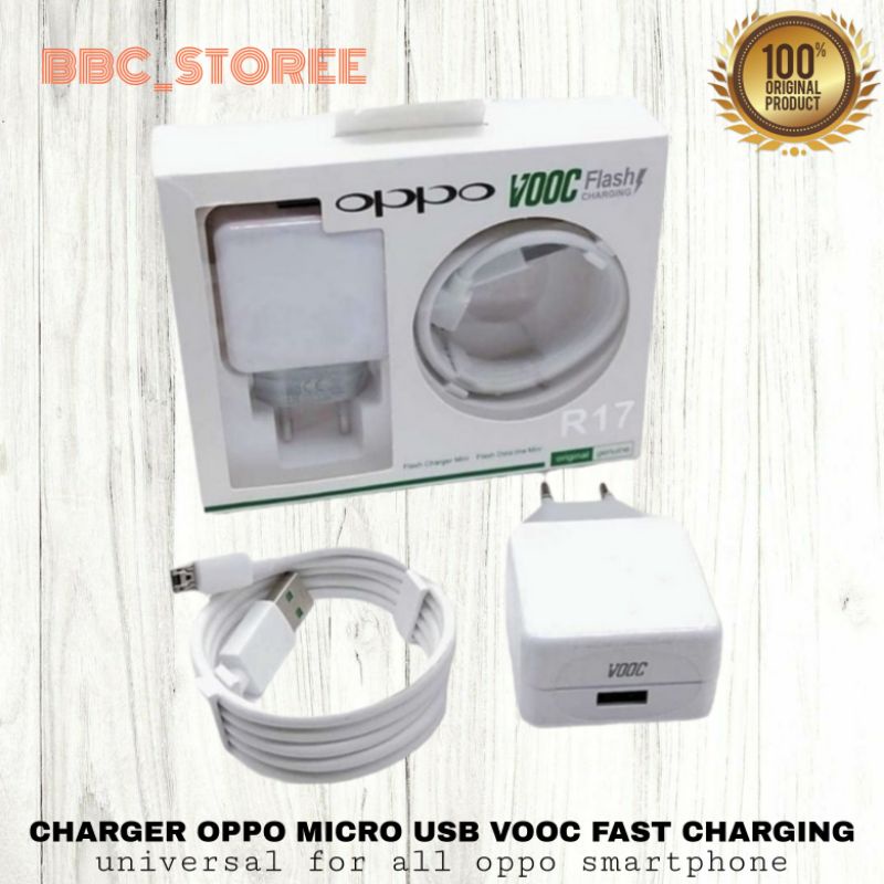 Charger Casan Oppo Micro USB VOOC Fast Charging