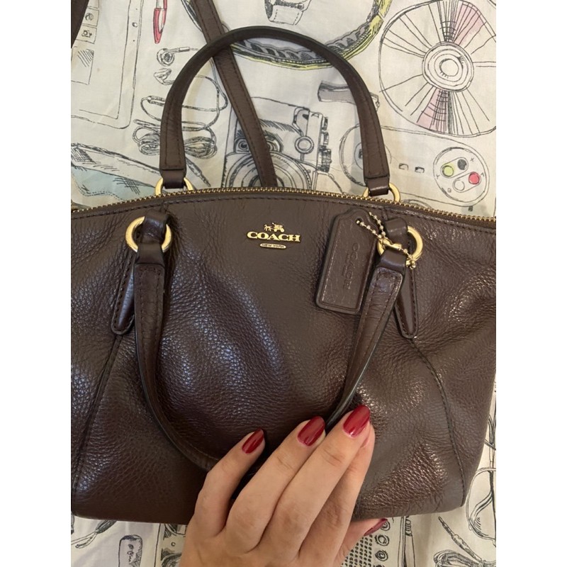 preloved coach mini kelsey oxblood original