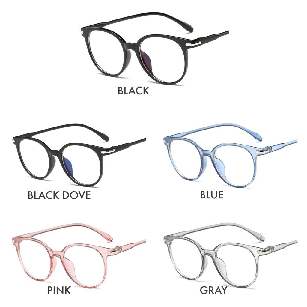 UNIKO.ID - ANTI RADIASI KACAMATA WANITA PRIA FASHION FRAME SUNGLASSES TRANSPARAN WARNA EY002-5