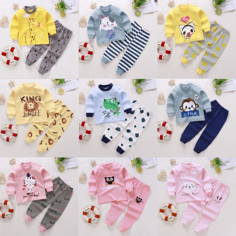 [2-5tahun] Setelan baju tidur / piyama anak lucu import