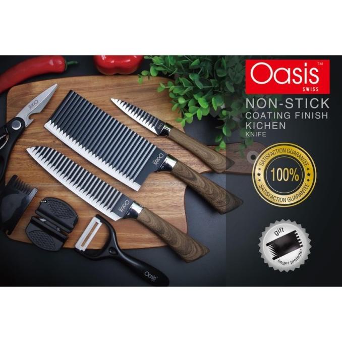 

OASIS SWISS GOURMET KITCHEN ESSENTIALS KNIFE SET IMPORT PREMIUM ORI BVN65496G