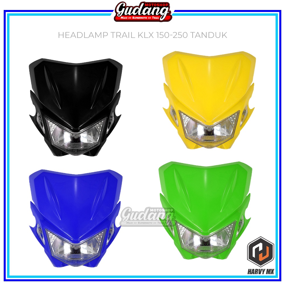 Headlamp Reflektor Lampu Depan Trail KLX 150 250 Tanduk HRV