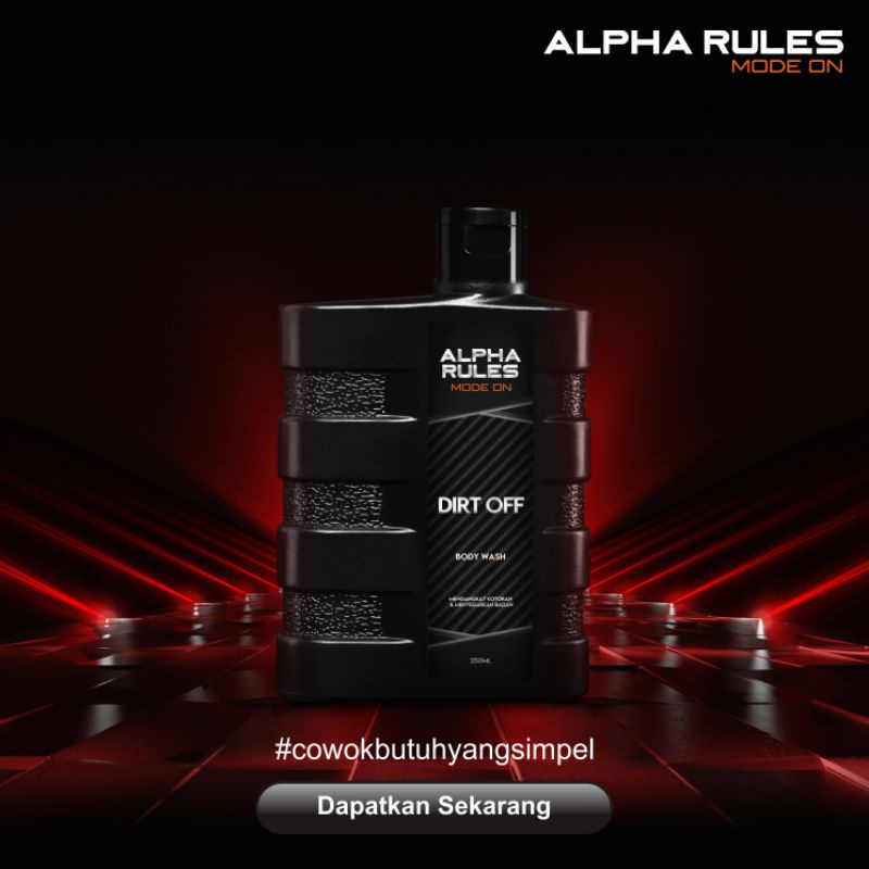 ALPHA RULES DIRT OFF BODY WASH SABUN MANDI PRIA ORIGINAL 250ml