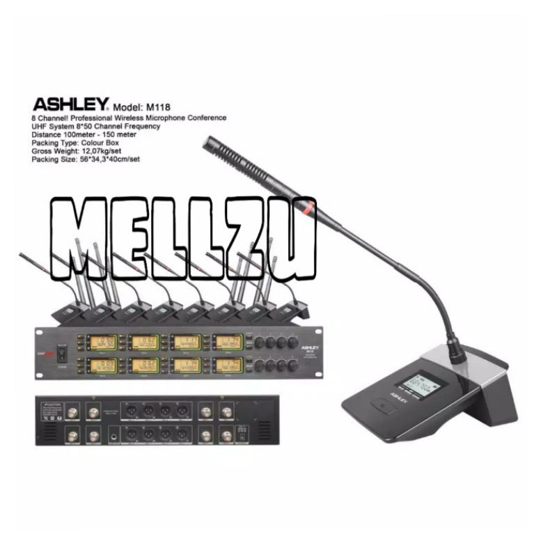 Microphone Wireless Conference - Podium ASHLEY M118 ORIGINAL Mic Meja