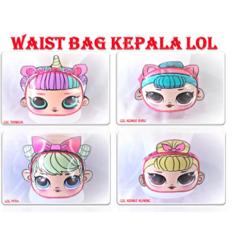 BAJ WAIST BAG KEPALA LOL IMPORT MURAH / TAS PINGGANG FASHION ANAK KEPALA LOL BE / TA017