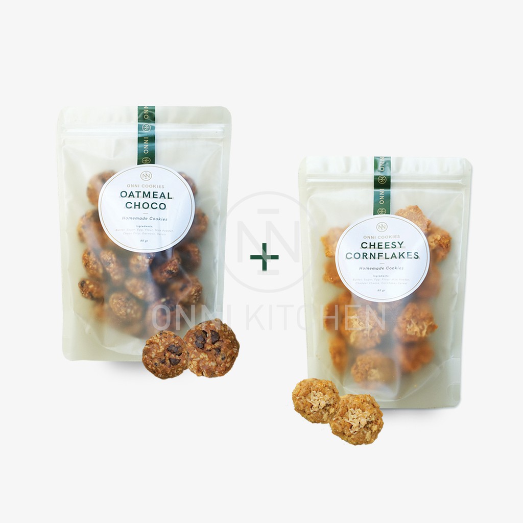 

Paket ONNI Cookies // Oatmeal Choco, Cheesy Cornflakes