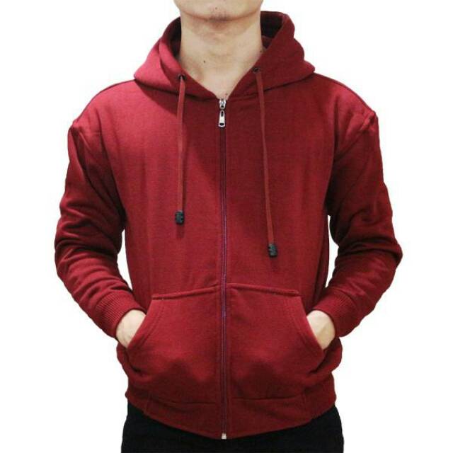 JAKET RESLETING MERAH MAROON POLOS JAKET MURAH JAKET HOODIE  CEWEK COWOK JAKET PROMO JAKET DISTRO