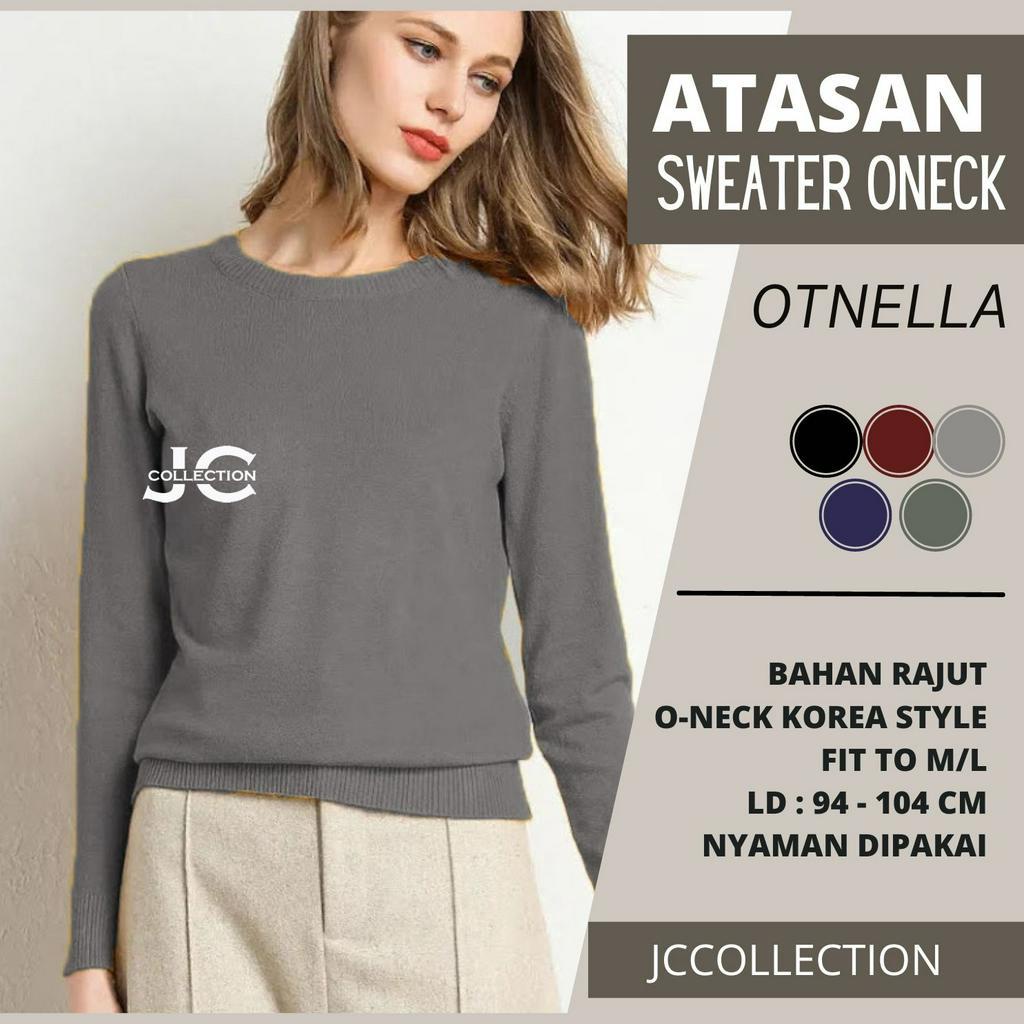 Sweater Rajut Wanita Leher O Wanita Knitting Oneck  - JCCollections