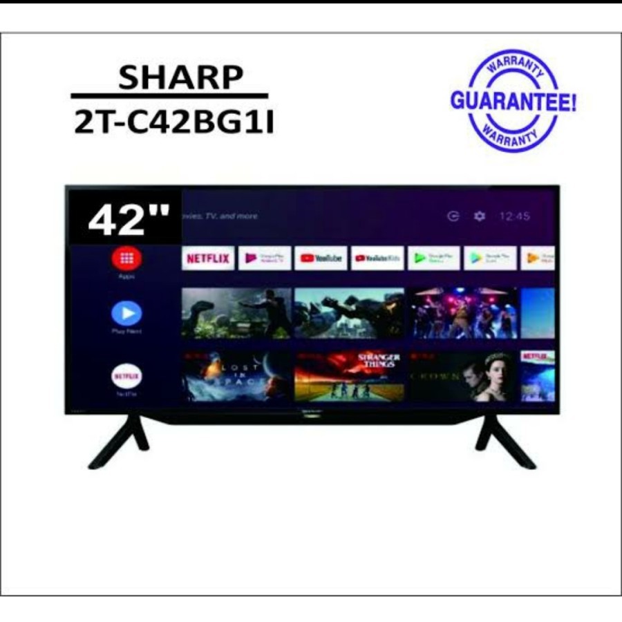 LED TV SHARP 2T-C42BG1I SMART TV ANDROID 42 INCH FULL HD MURAH GARANSI