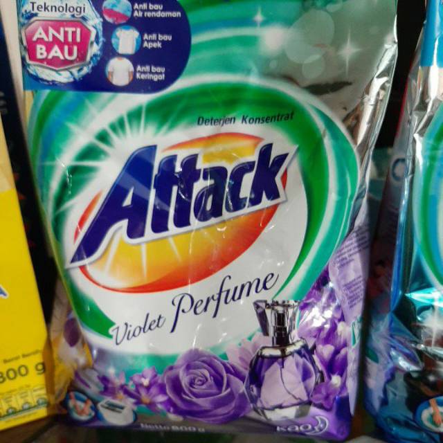 Attack bubuk deterjen 750 gr (1pcs) sabun Hygiene Violet perfume +softener (no.120)