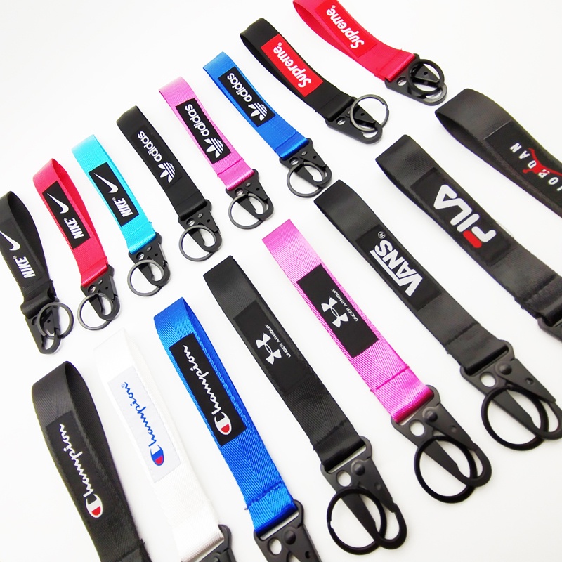 Tali Lanyard Pergelangan Tangan Bahan Kain Sturdy 16 Warna Anti Jatuh Untuk Gantungan Kunci