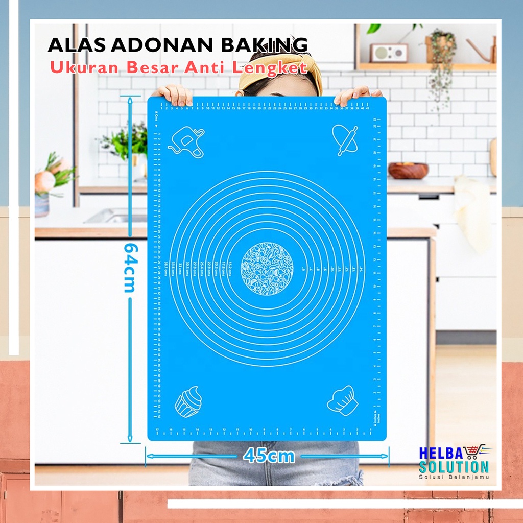 Alas Tatakan Adonan Tepung Kue Baking Fondant Silikon Anti Lengket  Ukuran Besar Dan Sedang Mat Silicone Food Grade