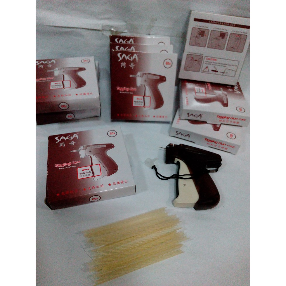 lubang KECIL - Paket TagGun + gratis 1000 jarum arrow Tag Gun pin laundry tagging