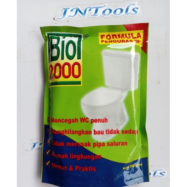 BIO 2000 , SOLUSI MAMPET WC dan SEPTICTANK CEPAT PENUH isi 500 gr microorganisme Pengurai Tinja