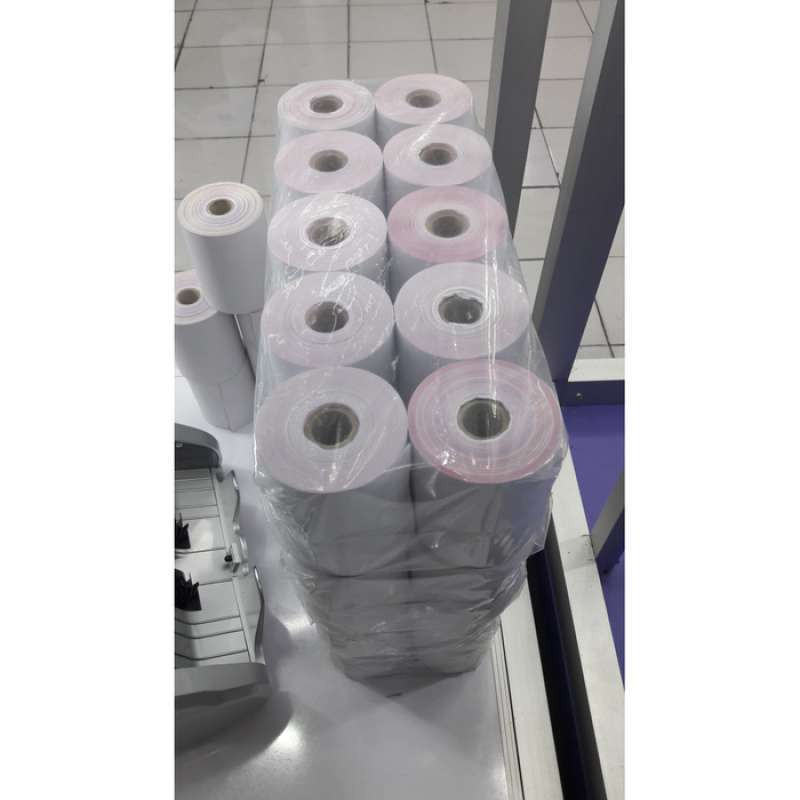 Kertas Struk kasier 2 Ply 75x65 Putih transparan