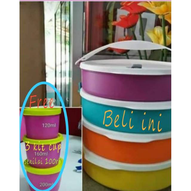 Promo tupperware Click To Go Round Reheatable