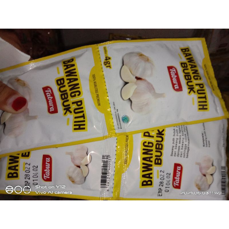 Bawang Putih Tabura 1 Renteng / Bawang Putih 500 x 12 sachet