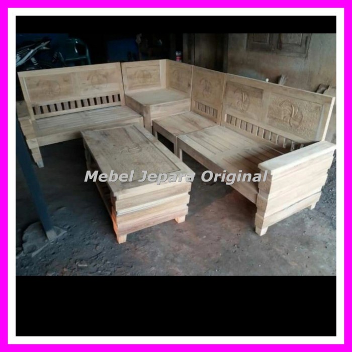 Kursi Sudut Tamu Jati - Kursi tamu mebel jepara mentahan Original