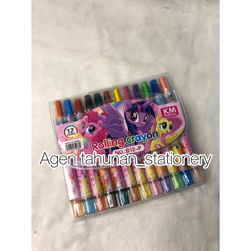 

Crayon putar pendek isi 12pcs /krayon putar mewarnai karakter