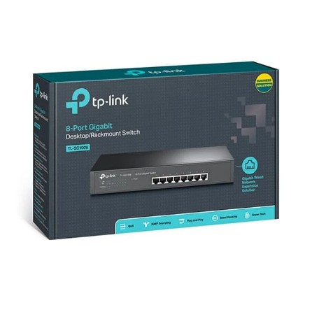 Switch TP Link TL-SG1008 Rackmount 8 Port Gigabit - TPLink TL SG1008