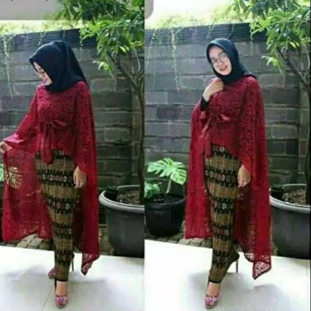 SALE LONG CAPE BROKAT PREMIUM