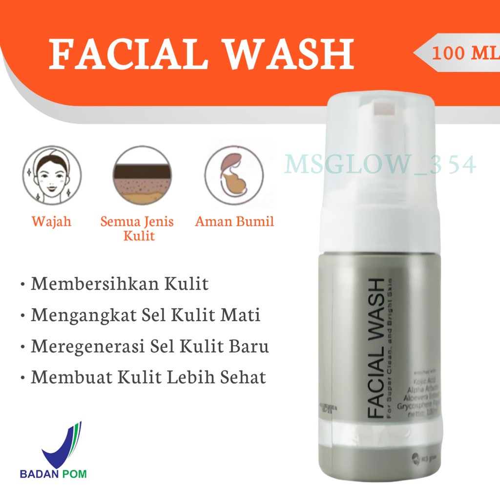 MS Glow Original Whitening Acne Luminous Ultimate Series - Paket MS Glow Whitening Acne Luminous Ultimate Original - Skincare MS Glow Paket Whitening Acne Luminous Ultimate Ori Original - MS Glow Beauty Official Store Resmi Cikarang Bekasi Bandung Jakarta-Facial Wash