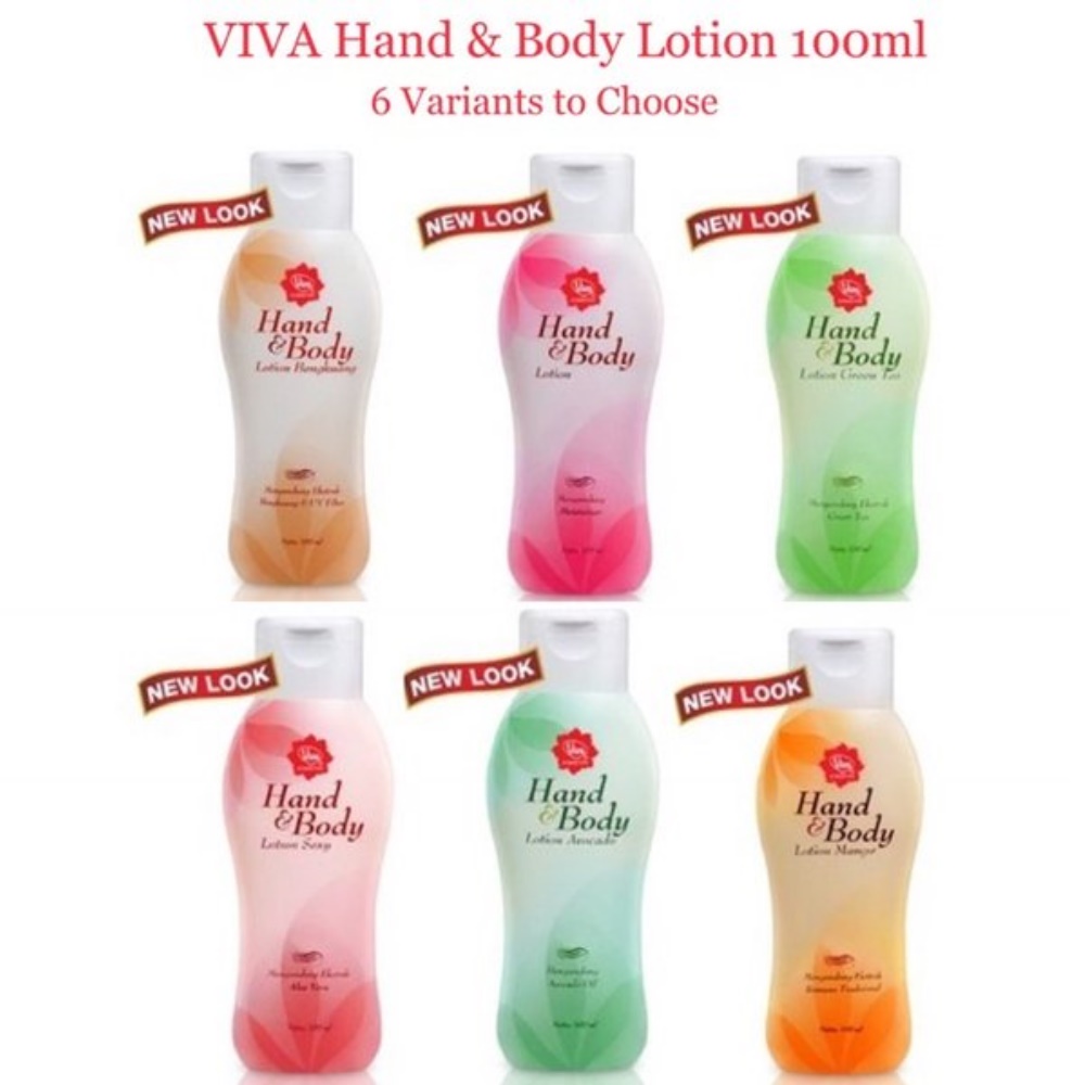 Viva Hand &amp; Body Lotion 100ml | Bengkuang | Green Tea | Sexy | Avocado | Mangir