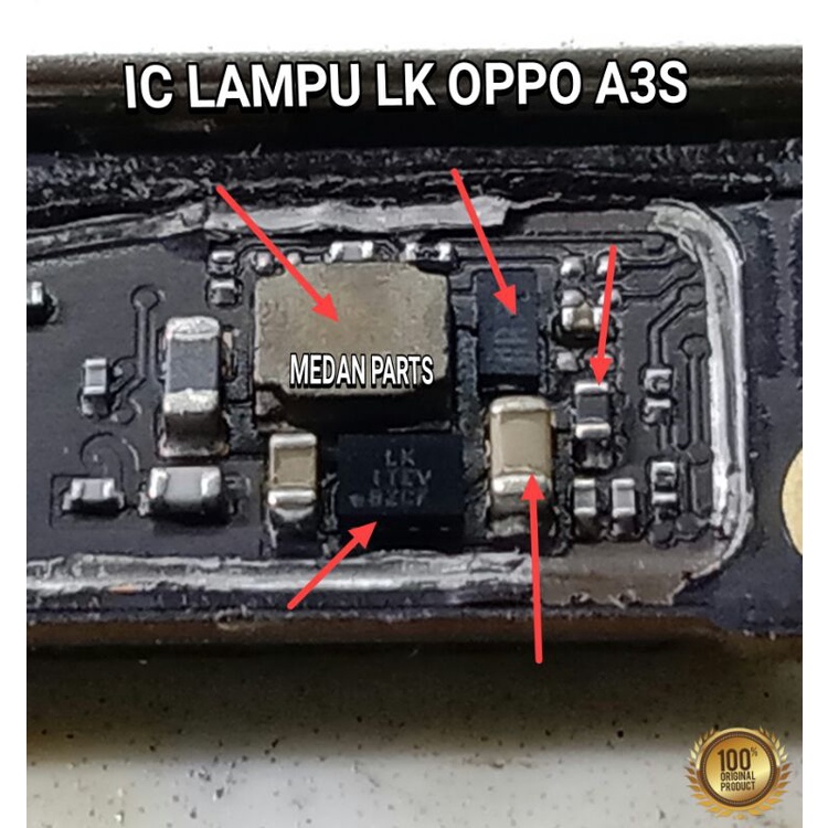 IC LAMPU/DISPLAY OPPO A3S SATU SET COPOTAN ORIGINAL 100% TESTED