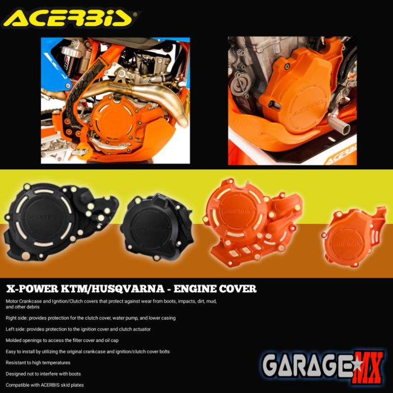 ENGINE COVER SET KTM HUSQVARNA ACERBIS XPOWER.COVER MESIN KTM ACERBIS.COVER MESIN HUSQVARNA ACERBIS