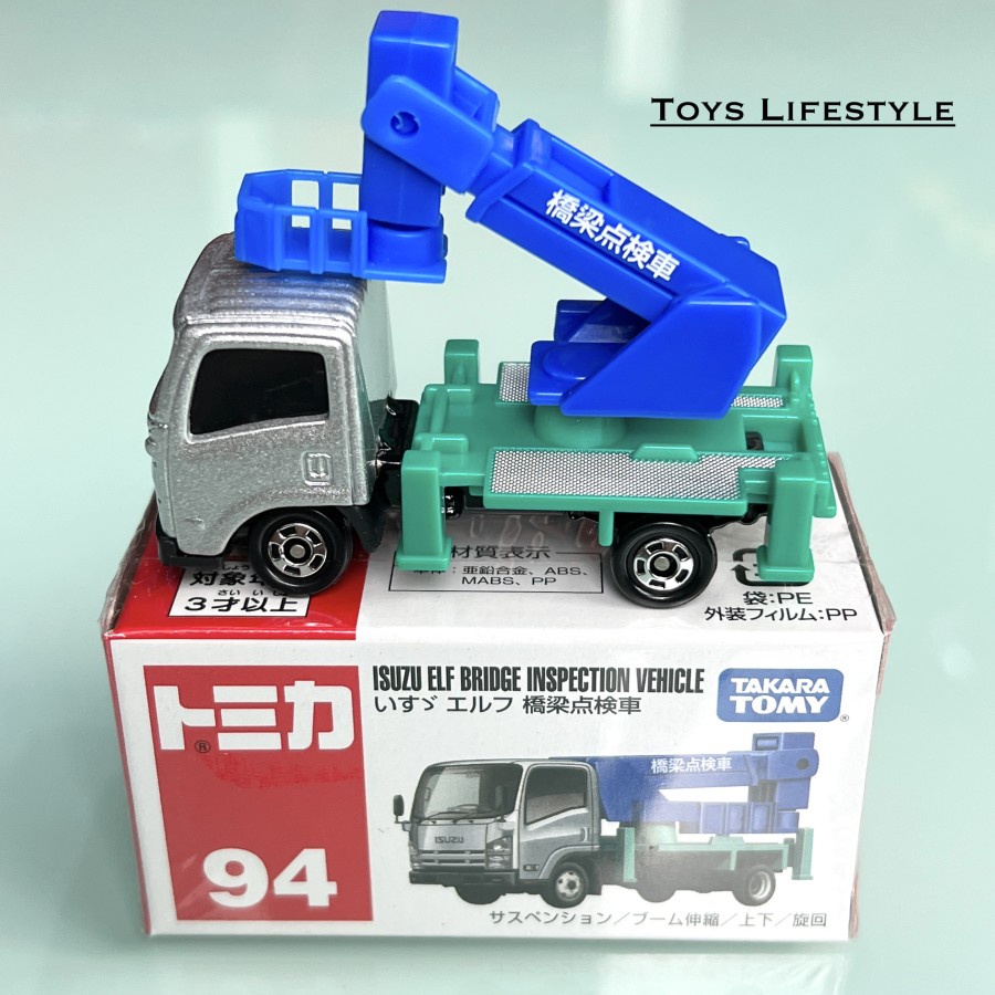 Mobil Tomica Diecast 94 Isuzu Elf Bridge Inspection Vehicle