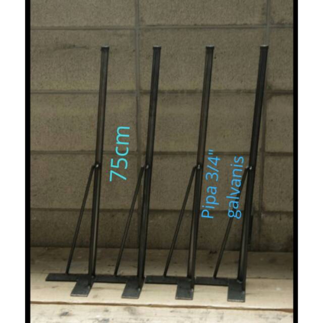 Meja Kaki meja besi pipa 75cm 3/4 inch