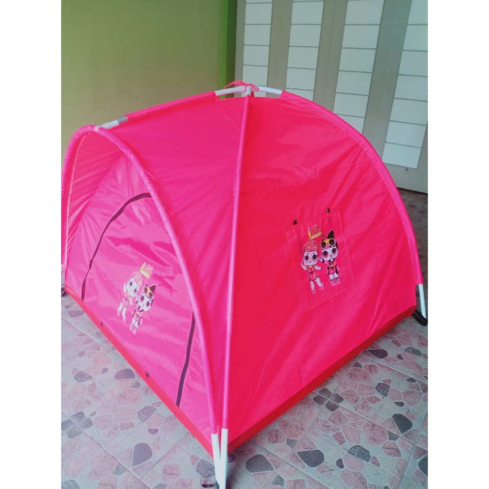 Tenda Anak Full Pink / Tenda Mainan Anak / Tenda Camping Anak /Tenda Ukuran 100cm.120cm.140cm