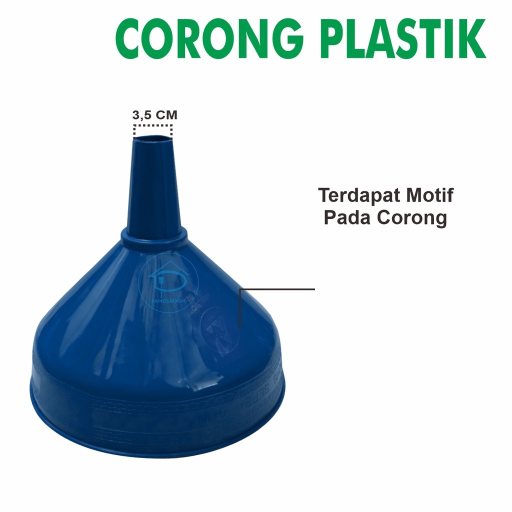 Corong Air 15 cm / Corong Minyak Plastik Ukuran Kecil / Sedang / Besar