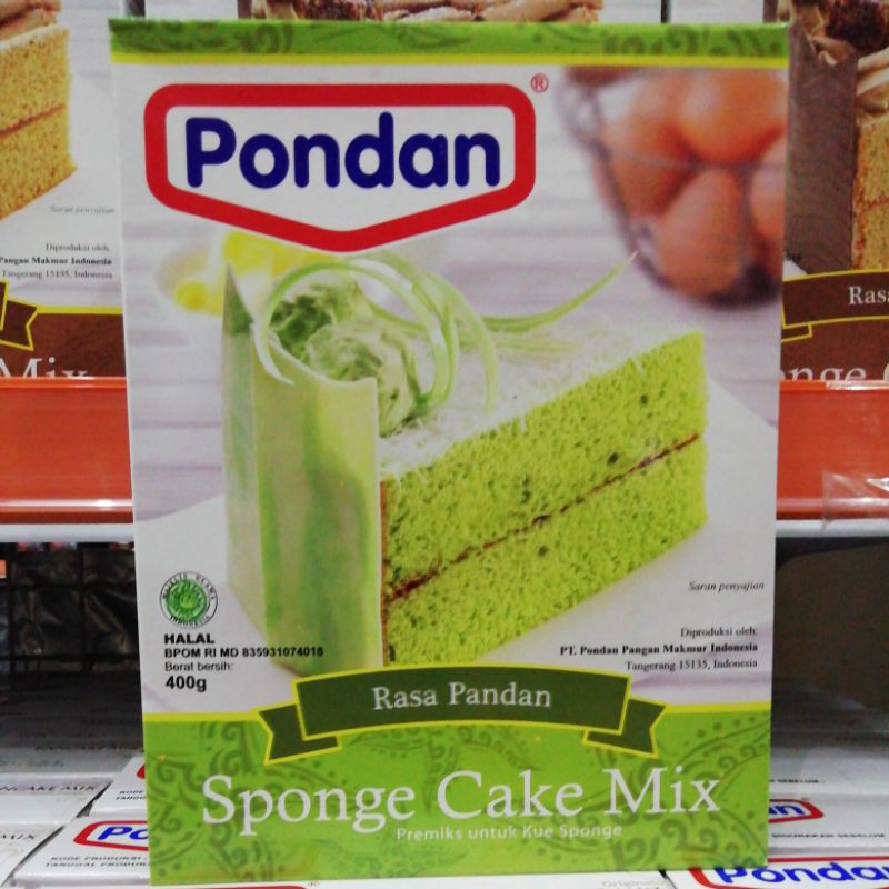 

Pondan Sponge Cake Pandan 400gr
