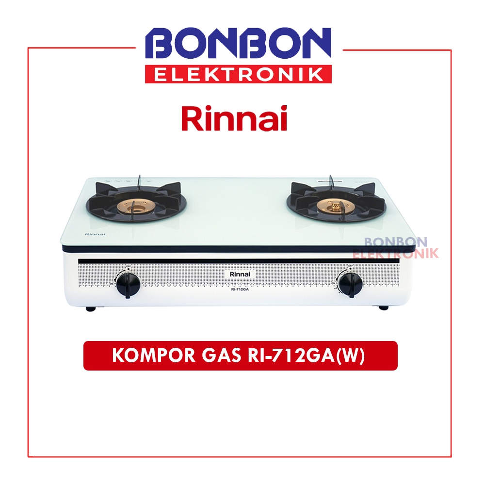 RINNAI Kompor Gas 2 Tungku RI 712GA(W) / RI 712GAW