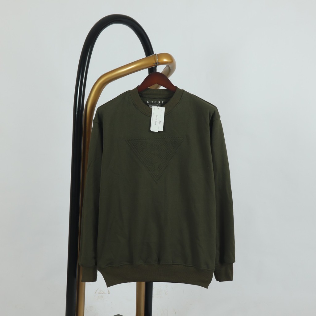 JAKET SWEATER CREWNECK GUES EMBOS POLOS UNISEX PREMIUM QUALITY