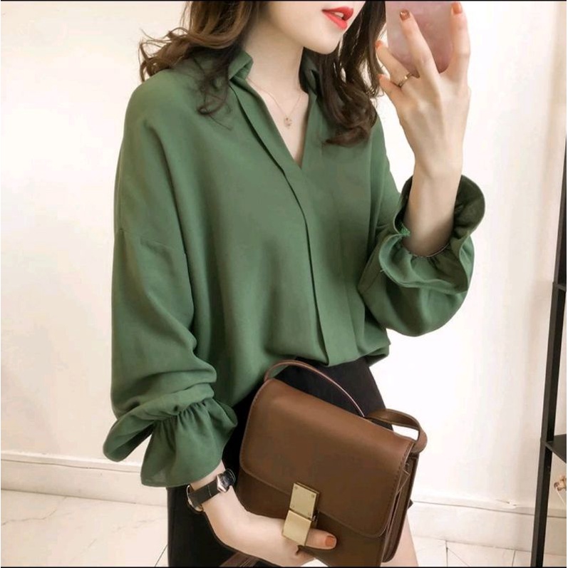 Kayoung Blouse - Size S M XL XXL 3XL 5L - Blouse Wanita Jumbo - Atasan Wanita Jumbo