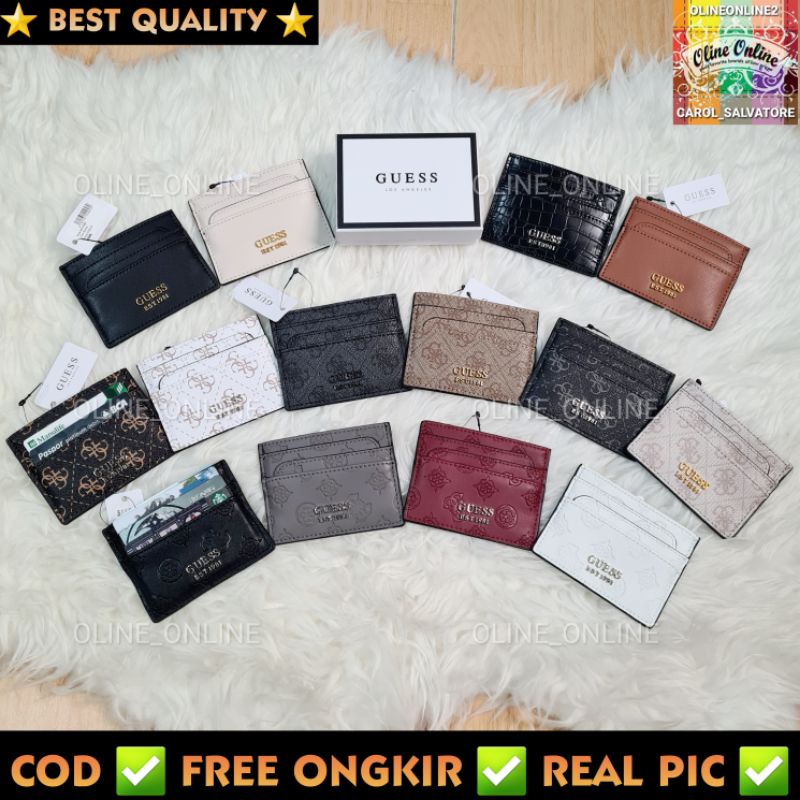 [oline_online] Card holder dompet kartu 7-10 slot motif 4g logo, embossed, crocodile grey maroon white cream beige brown coffee black with gift box kado kardus gift set gs extension extention gb pouch wrislet