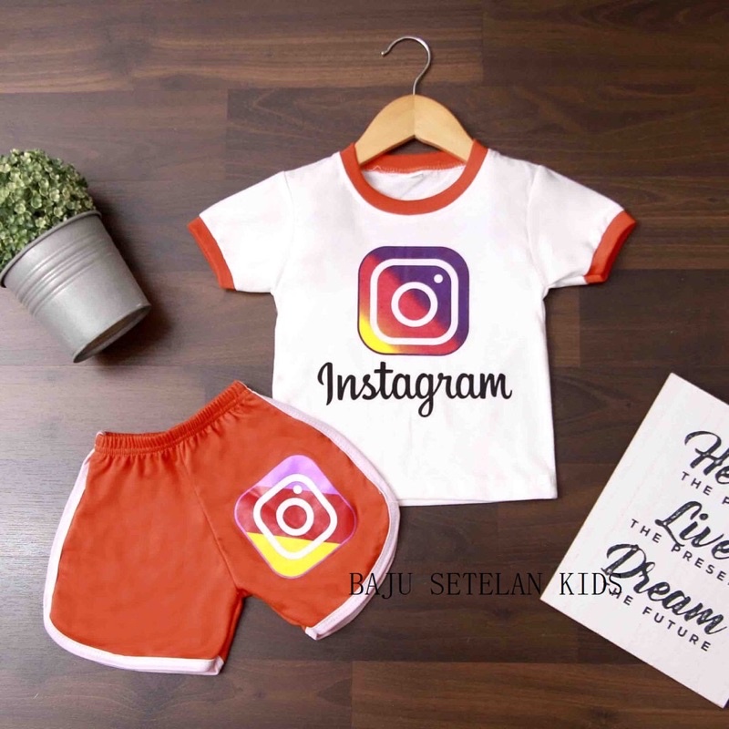 BAJU SETELAN AANAK INSTAGRAM - HOKBEN - CHAMPION  UNISEX USIA 1-6 TAHUN