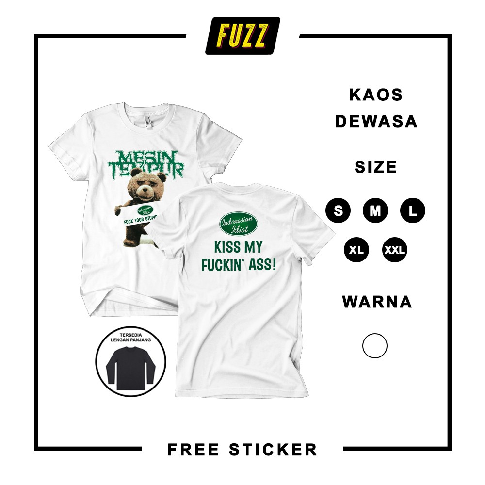 Kaos Band Mesin Tempur Indonesian Idiot Baju Distro Musik Metal Bandung