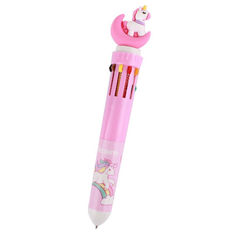 Multi-Color 10 in 1 Moon Unicorn Ballpoint Pen