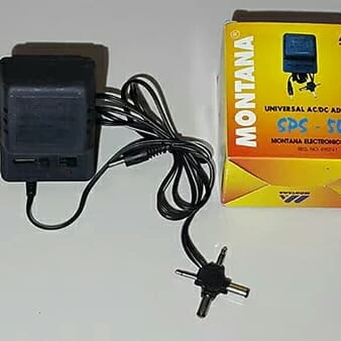 Adaptor Universal Montana 500 mA Ampere 3 4,5 6 7,5 9 12 Volt