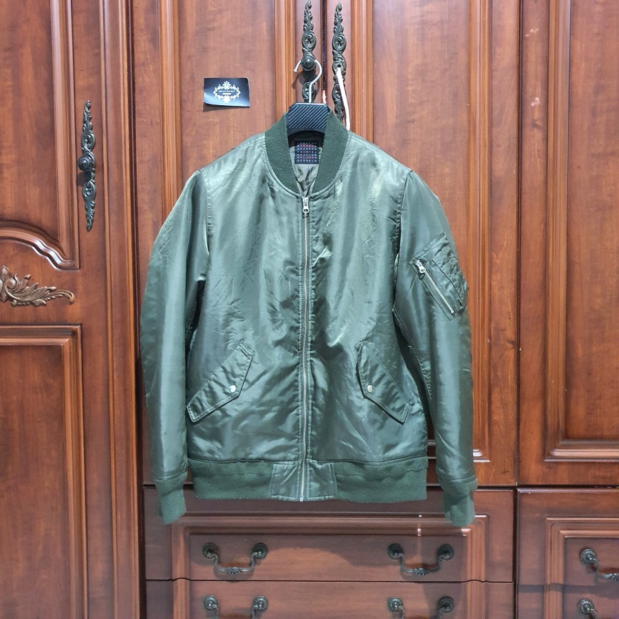 Sense Of Place Slim Fit MA 1 Bomber Jacket Heavy Nylon Twill Bomber Pria SECOND ORIGINAL AUTHENTHIC