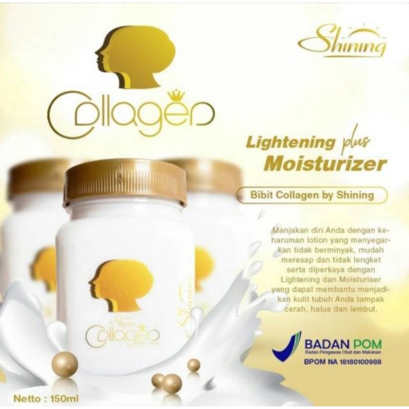 BIBIT COLLAGEN SHINING WITH MOISTURIZER BPOM MENCERAHKAN MELEMBABKAN MENGENCANGKAN