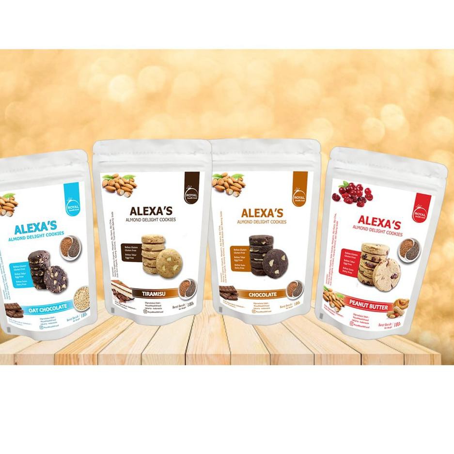 

Barang Terlaris RoyalHealthFood ALEXA's Almond Delight Cookies 180 Gram Gluten Free`