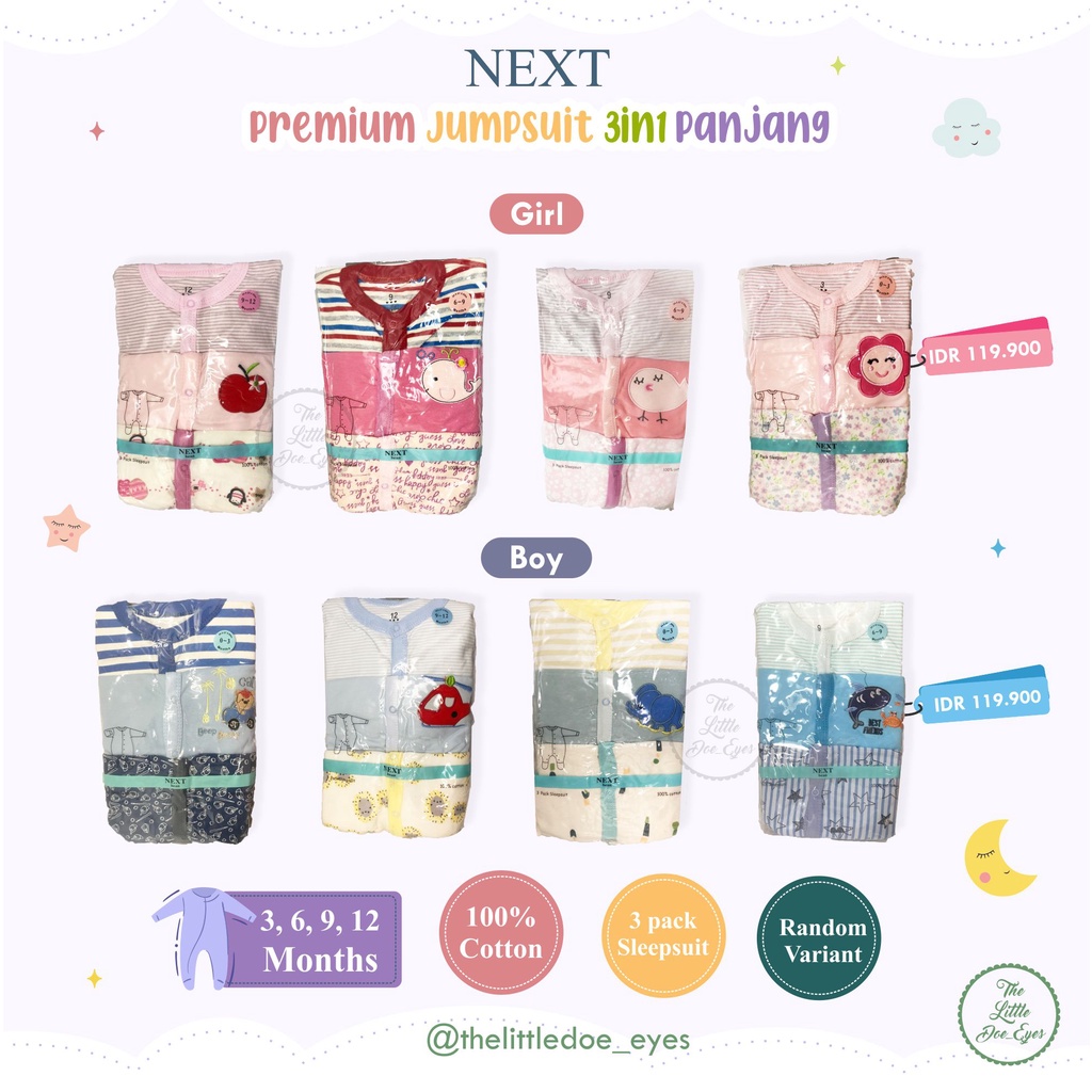 Next Premium Jumpsuit 3in1 Panjang / Pendek