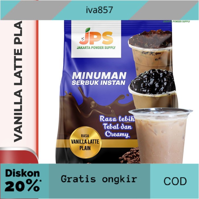 

PROMO Bubuk Minuman Vanilla Latte Plain Powder JPS Tanpa Gula GRATIS ONGKIR