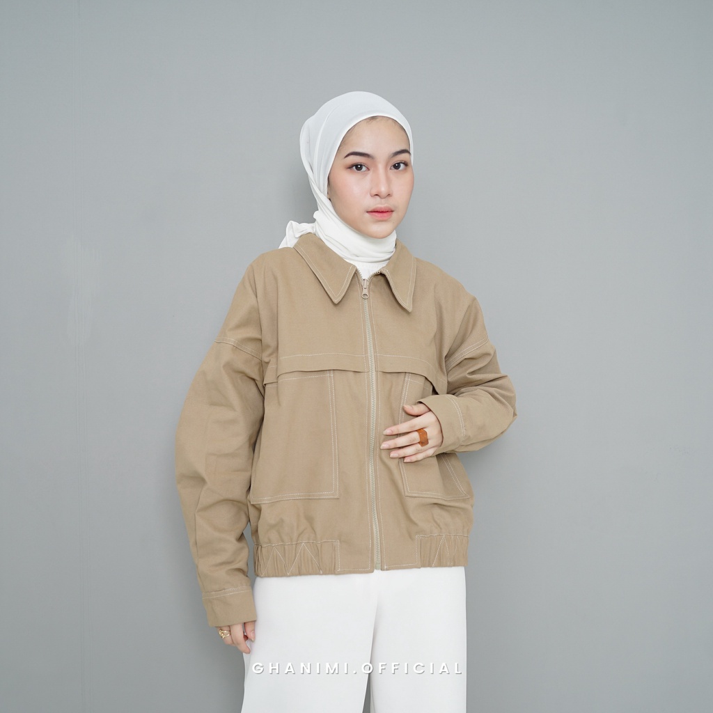 Ghanimi - Everly Jacket / Jaket polos / Jaket casual formal / outer polos / jaket motor