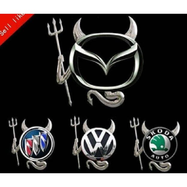 Emblem Stiker 3D Devil Untuk Logo Mobil